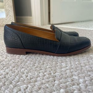 Sezane loafers black crocodile